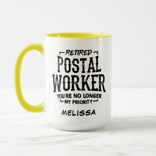 Caneca Trabalhador Postal Aposentado Carteiro Presente de