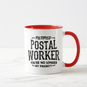 Caneca Trabalhador Postal Aposentado, Mailman Funny
