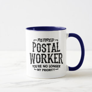 Caneca Trabalhador Postal Aposentado, Mailman Funny