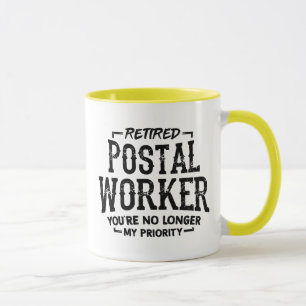 Caneca Trabalhador Postal Aposentado, Mailman Funny