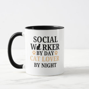 Caneca Trabalhador Social Amante de Gatos Protetor