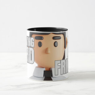 Caneca Trabalhando Duro Esperando a Sexta-feira – Humor n