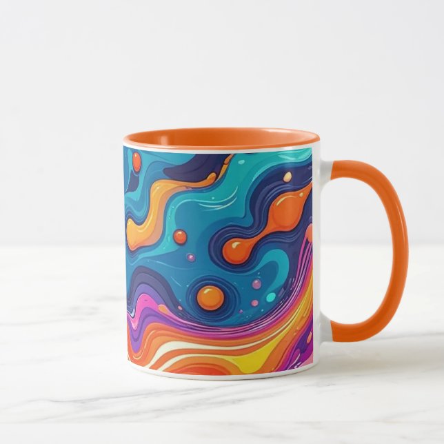 Caneca trabalho de arte de abstrato 1200 - Mug (Direita)