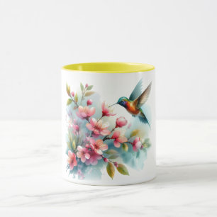 Caneca Trabalho de arte de pássaro-primavera