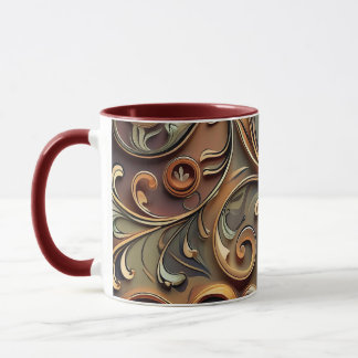 Caneca Trabalho em Rolo Barroco Dourado