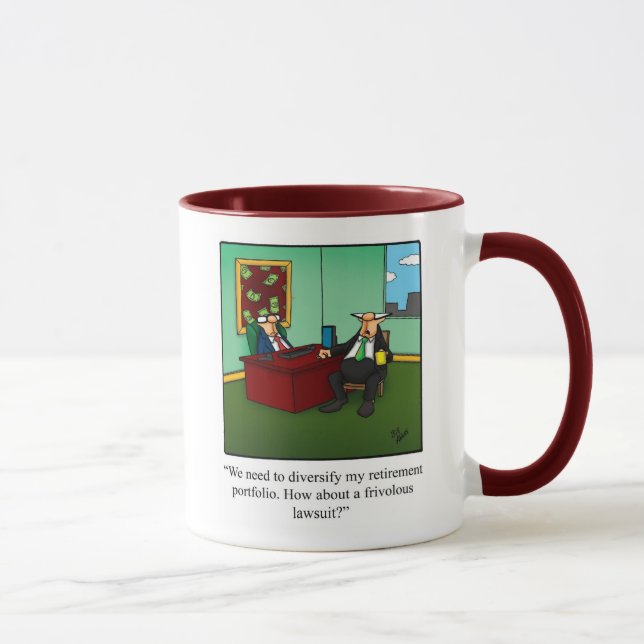 Caneca Trabalho Engraçado Humor Mug (Direita)