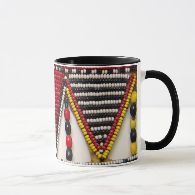 Caneca Trabalho Maasai Tribal com Contas (Direita)