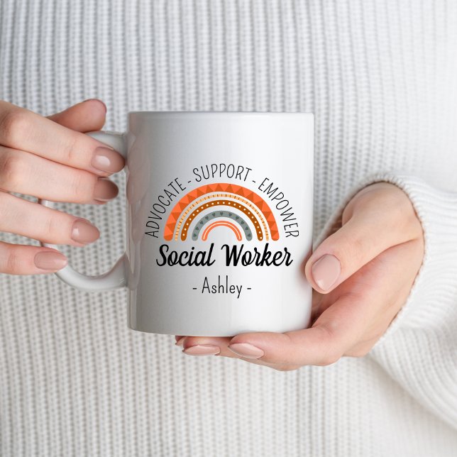 Caneca Trabalho Social Engraçado Presente Para Mulheres (Criador carregado)