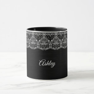 Caneca Traço Floral Branco