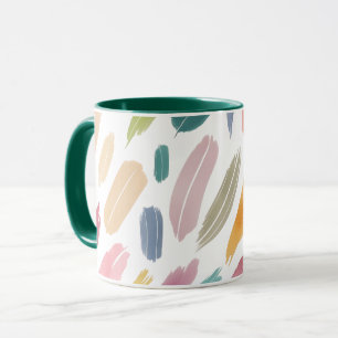 Caneca Traços de Abstrato de Pastel minimalistas