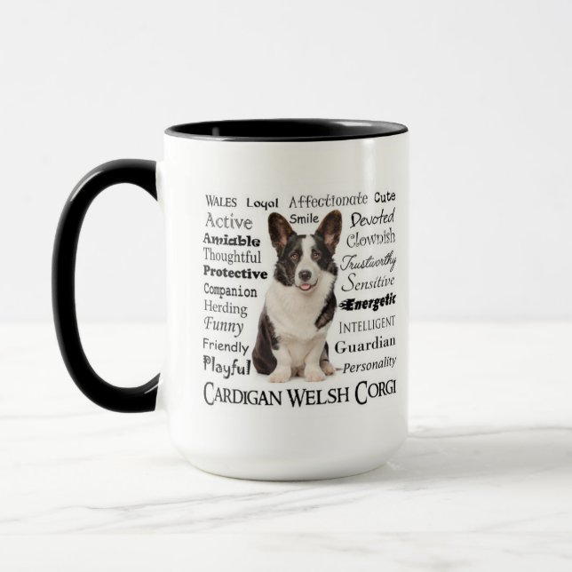 Caneca Traços de Corgi (Esquerda)