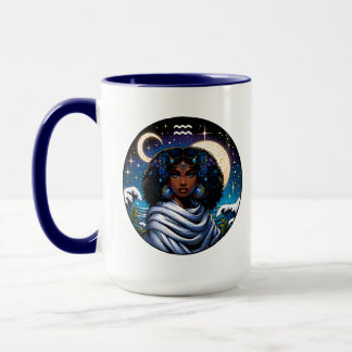 Caneca Traços e Datas de Aquário | Portador de Água
