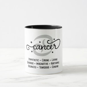 Caneca Traços Zodiac do cancer