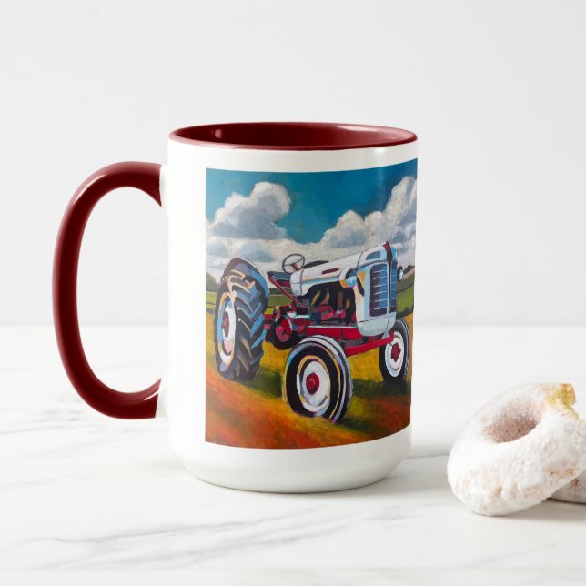 Caneca Tractor Painting - Gift for Tractor Enthusiasts (Com Donut)