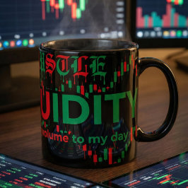 Caneca Trading Chart Pattern Streetwear Red Green Candle