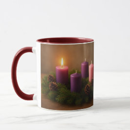 Caneca Traditional Advent Wreath First Sunday