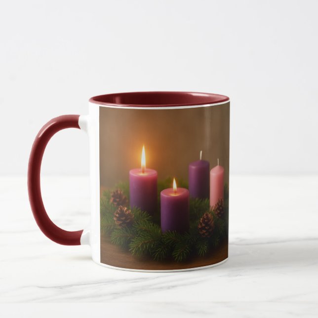 Caneca Traditional Advent Wreath Second Sunday (Esquerda)