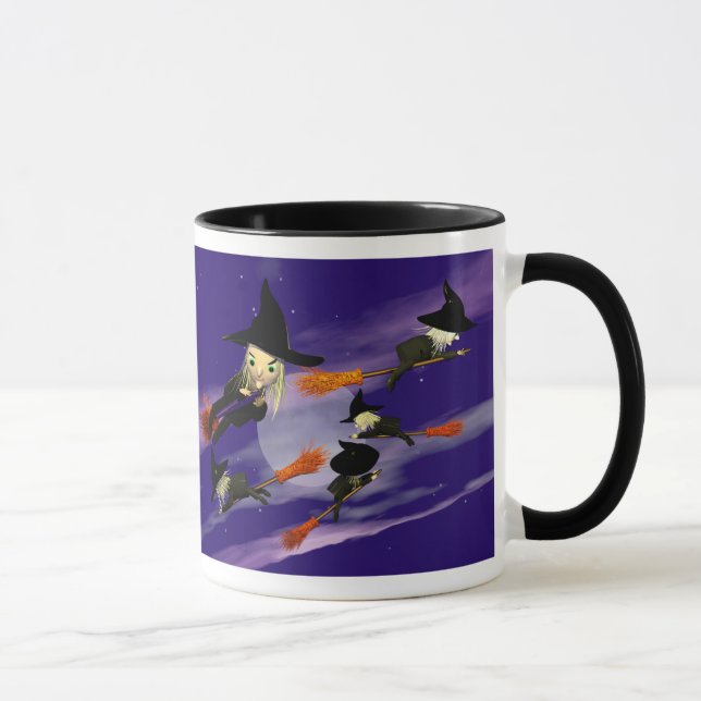 Caneca Tráfego de Bruxas de Halloween (Direita)