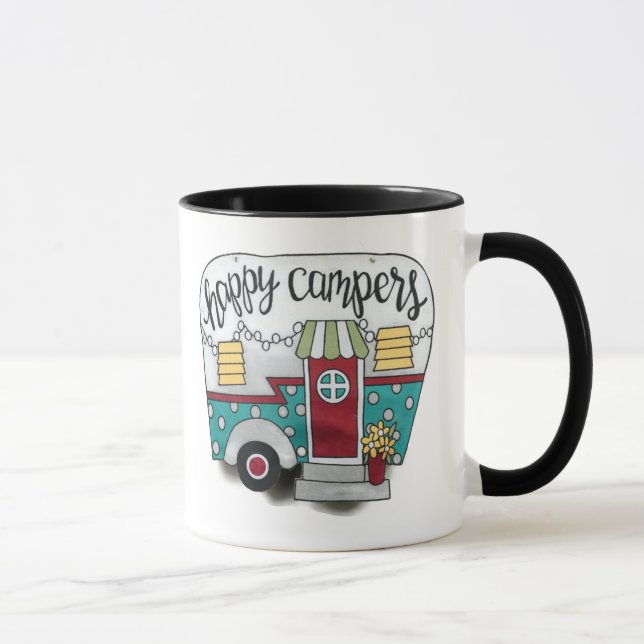 Caneca trailer de campista feliz Mug (Direita)