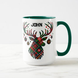 Caneca Traje de Natal Personalizado Vermelho e Verde