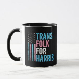 Caneca Trans Folk for Harris Election Transgender LGBT