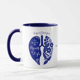 Caneca Transplante pulmonar Fraço de flor selvagem person