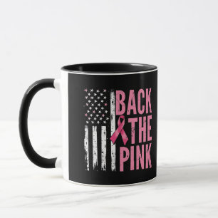 Caneca Traseira do Mês de consciência do câncer de mama r