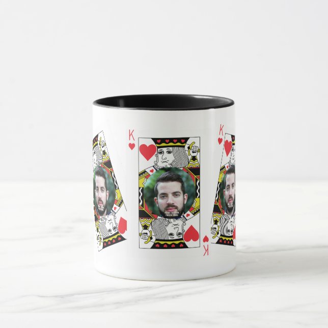 Caneca Tratar Pai Como Colagem de Fotos Personalizada de  (Centro)