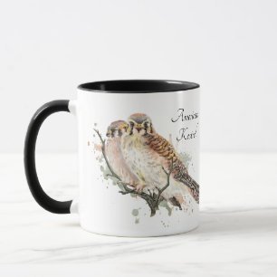Caneca Travão para aves Citação do Casal Kestrel