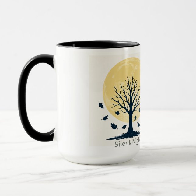 Caneca Travesseiro Árvore Lua Noite Silenciosa (Esquerda)