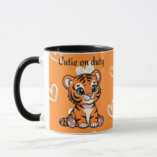 Caneca Travesseiro Cutie on Duty | Design de Bebê Tigre F
