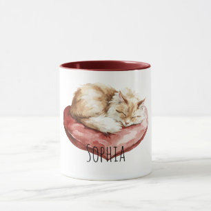 Caneca Travesseiro Vermelho do Gato Coração