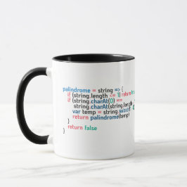 Caneca Trecho de Código de Programação do Palindrome