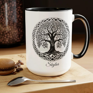 Caneca Tree of Life Custom Mug, presentes escoceses