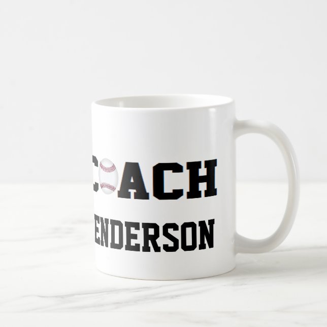 Caneca Treinador de basebol - personalizado (Direita)