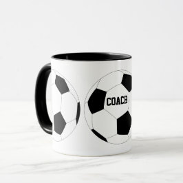 Caneca Treinador de Futebol da Bola de Futebol