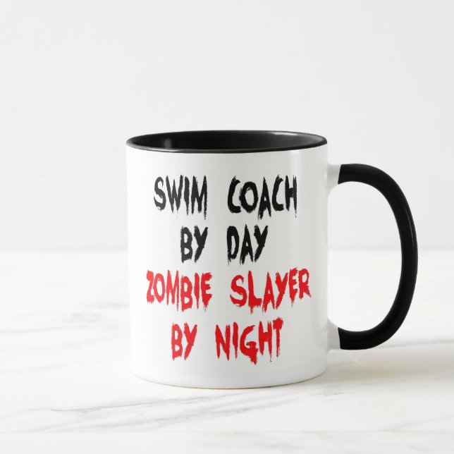 Caneca Treinador de Natação Zombie Slayer (Direita)