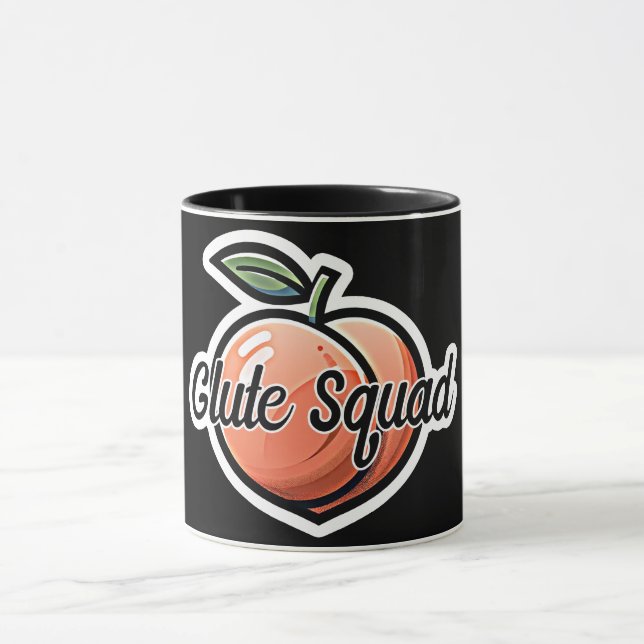 Caneca Treino de Academia de Rosa Squad Glúteo (Centro)