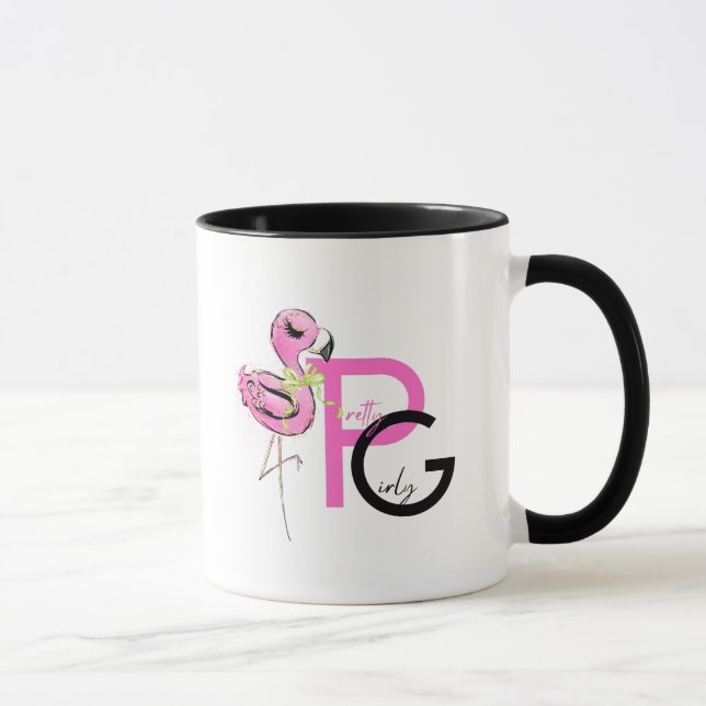 Caneca Trending Bonito Girly Fashion Decor Gift Flamingo (Direita)
