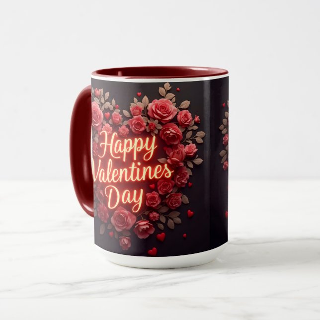 Caneca Trendy Beautiful Luxury Floral Love Collection (Frente Esquerda)