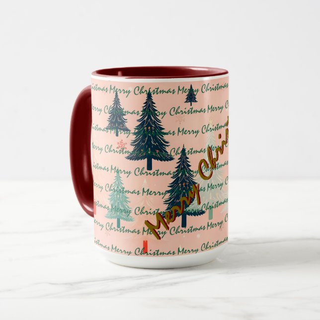 Caneca Trendy Christmas Luxury Christmas Trees (Frente Esquerda)