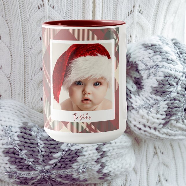 Caneca Trendy Christmas Mug | Vermelho de Foto Duplo Pers (Criador carregado)