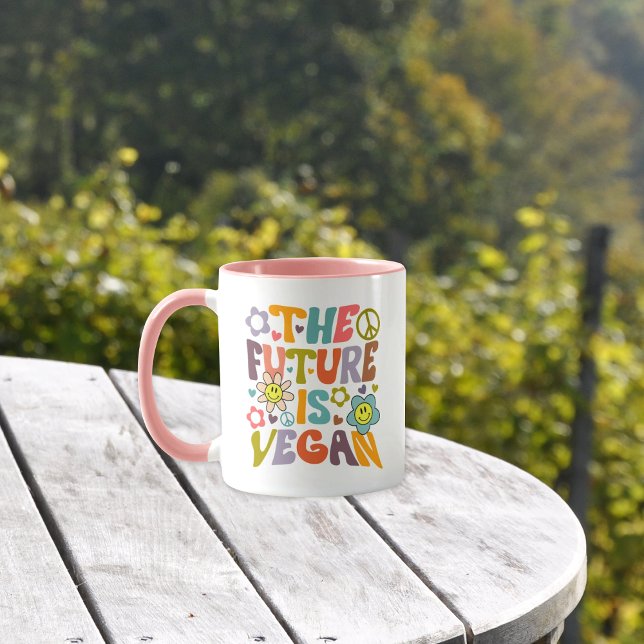 Caneca Trendy Flowers Retro Vegan (Criador carregado)