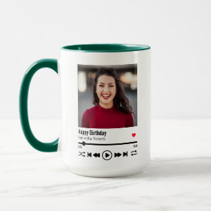 Caneca Trendy Happy Birthday - Foto personalizada
