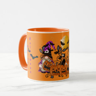 Caneca Trendy Happy Halloween Orange Gnomo