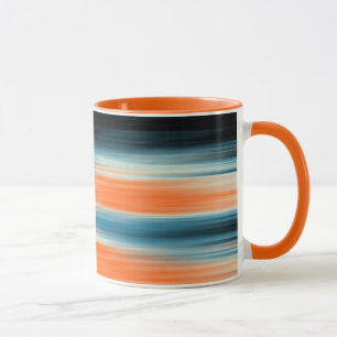 Caneca Trendy Orange Red Blue Stripes