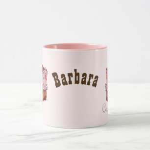 Caneca Trendy Pink Cowgirl Boots Moderno Ocidental