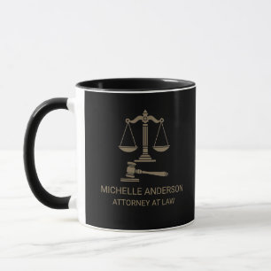 Caneca Trendy Professional Black Dourado Advogado