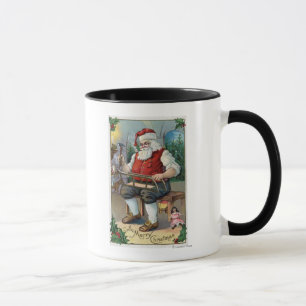 Caneca Trenó da construção de GreetingSanta do Natal
