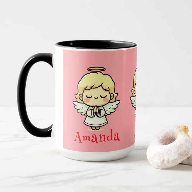 Caneca Três anjos de oração (Com Donut)